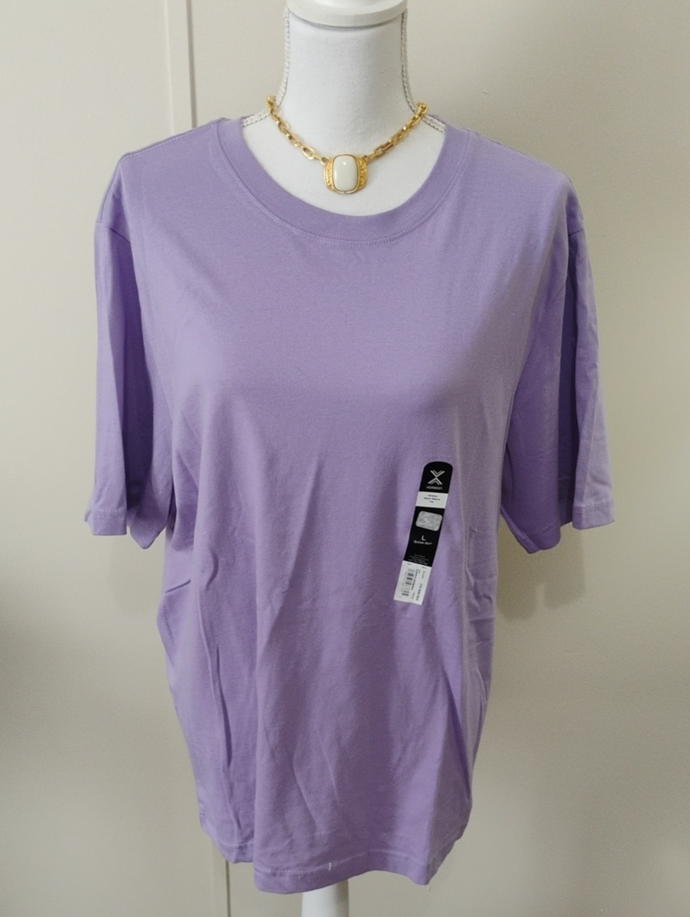 Xersion Lavender Crew Neck Short Sleeve Tee